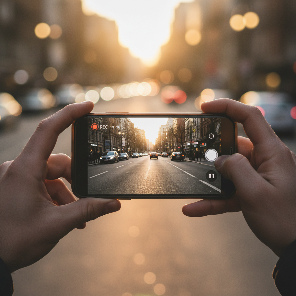 Snemanje videa z osebnim telefonom - Ilustrativna slika