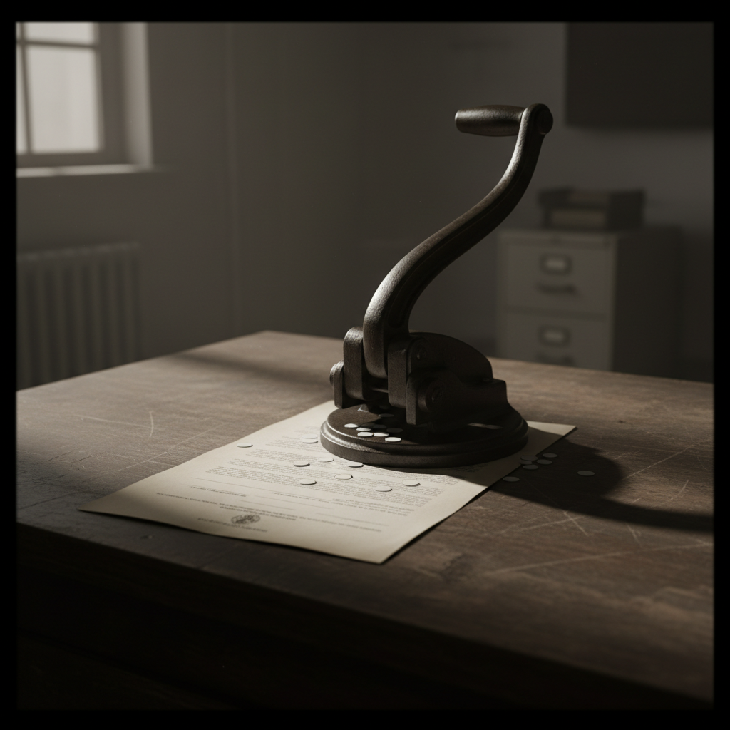 Ilustracija birokratskega procesa in dokumentacije