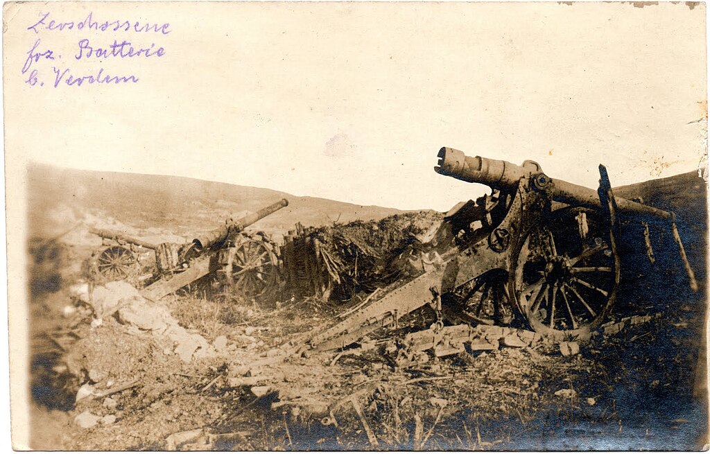 Nemška baterija pri Verdunu - Foto: Wikimedia / Javna domena