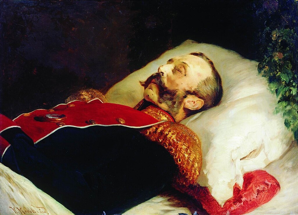 Aleksander II. na smrtni postelji - Foto: Konstantin Makovsky Wikimedia / Javna domena
