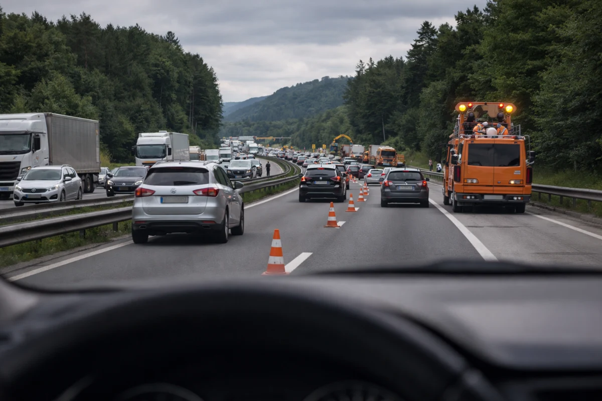 Zastoji pri Slovenski Bistrici - proti Ljubljani: V koloni lahko stojite tudi do ene ure