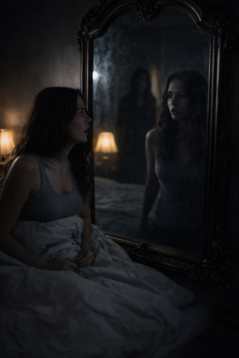 GROZLJIVA ZGODBA: To ogledalo ne odseva — posnema. In zdaj hoče njeno življenje