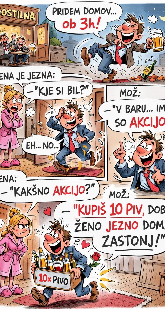 SMEH DNEVA: Žena ga je ob 3h zjutraj vprašala: “Kje si bil?” Njegov odgovor je postal vic dneva