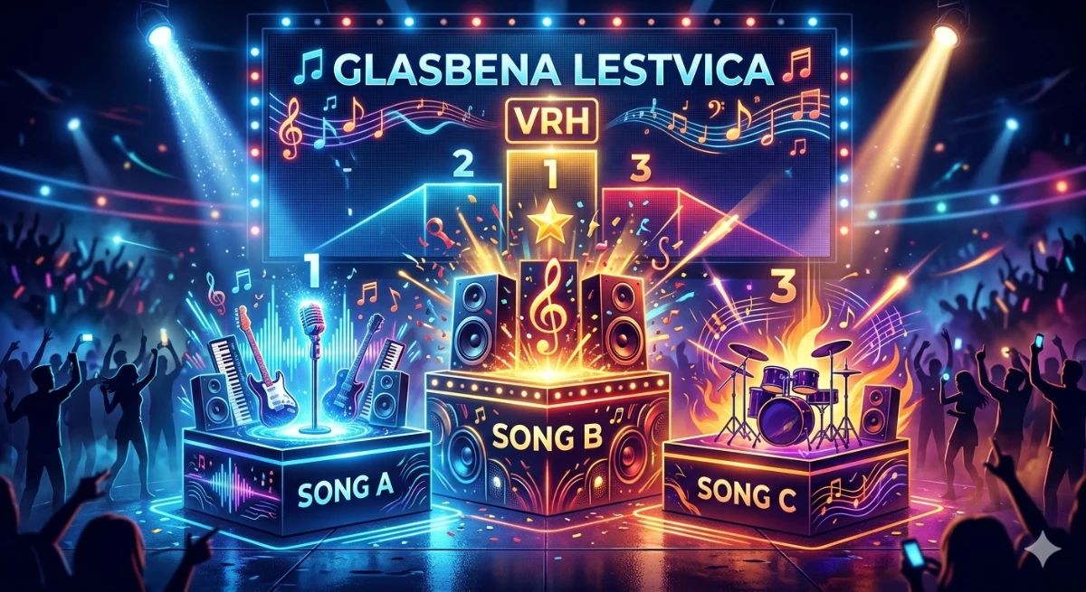 Glasbena lestvica – Foto: ilustracija