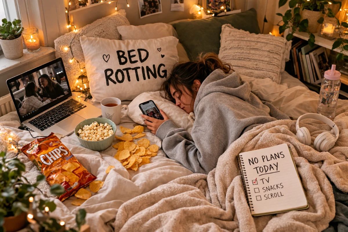 Počitek ali lenoba? Viralni bed rotting