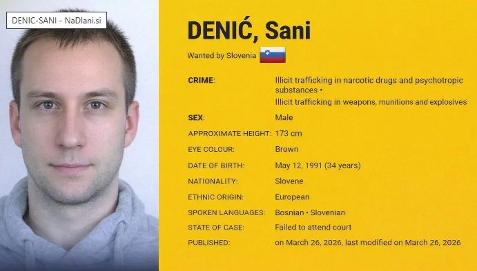 Iskani Slovenec na seznamu Europola zaradi kriminala