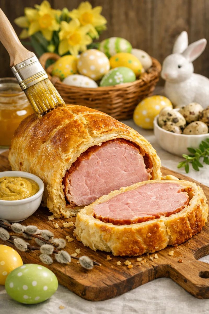 Sočna šunka v testu za veliko noč