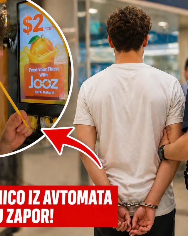Francoski študent v Singapurju obliznil slamico iz avtomata za sok – zaradi te “šale” mu zdaj grozi zapor!