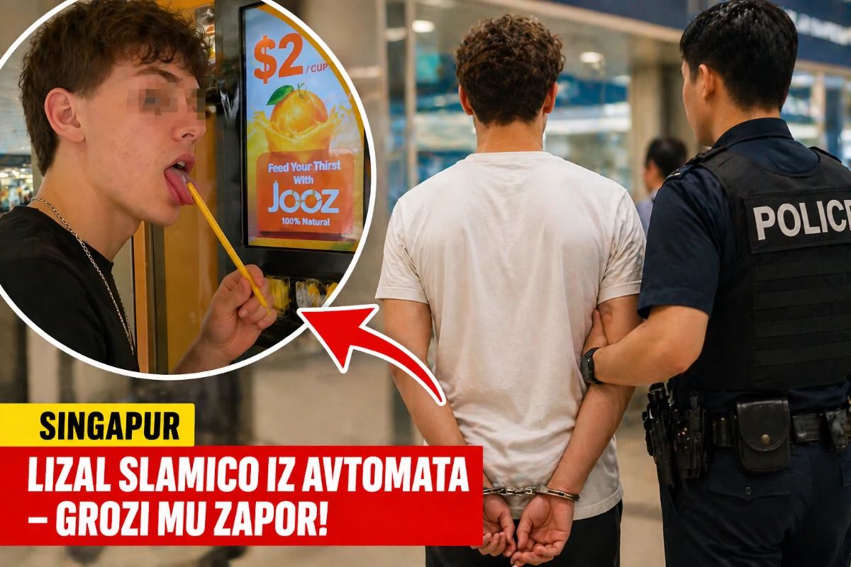 Lizal slamico iz avtomata-Grozi mu zapor!/Ilustrativna slika