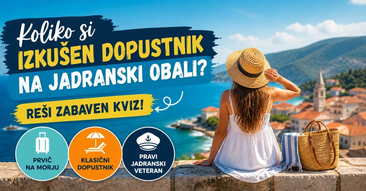 Obalni krajinski prizor z morjem in počitniškimi hišami